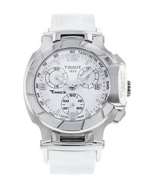 Buy Shop Tissot T Race Lady Chronograph White Dial White Rubber Strap Watch for Women - T048.217.17.017.00 USA Online