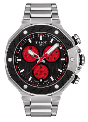 Buy Shop Tissot T Race Marc Marquez Limited Edition Black Dial Silver Steel Strap Watch for Men - T141.417.11.051.00 USA Online