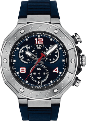 Buy Shop Tissot T Race Moto GP Limited Edition Chronograph Blue Dial Blue Rubber Strap Watch for Men - T141.417.17.047.00 USA Online