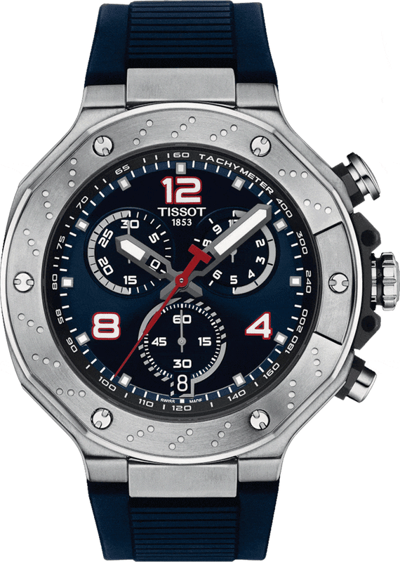 Buy Shop Tissot T Race Moto GP Limited Edition Chronograph Blue Dial Blue Rubber Strap Watch for Men - T141.417.17.047.00 USA Online