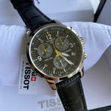 Buy Shop Tissot T Race PRC 200 Chronograph Quartz Black Dial Black Leather Strap Watch for Men - T17.1.526.52 USA Online