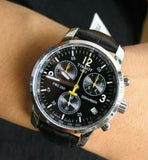 Buy Shop Tissot T Race PRC 200 Chronograph Quartz Black Dial Black Leather Strap Watch for Men - T17.1.526.52 USA Online