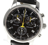 Buy Shop Tissot T Race PRC 200 Chronograph Quartz Black Dial Black Leather Strap Watch for Men - T17.1.526.52 USA Online