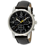 Buy Shop Tissot T Race PRC 200 Chronograph Quartz Black Dial Black Leather Strap Watch for Men - T17.1.526.52 USA Online