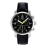 Buy Shop Tissot T Race PRC 200 Chronograph Quartz Black Dial Black Leather Strap Watch for Men - T17.1.526.52 USA Online