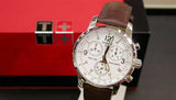 Buy Shop Tissot T Race PRC 200 Chronograph White Dial Brown Leather Strap Watch for Men - T17.1.516.32 USA Online