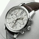 Buy Shop Tissot T Race PRC 200 Chronograph White Dial Brown Leather Strap Watch for Men - T17.1.516.32 USA Online