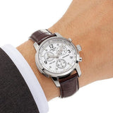 Buy Shop Tissot T Race PRC 200 Chronograph White Dial Brown Leather Strap Watch for Men - T17.1.516.32 USA Online