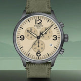 Buy Shop Tissot T Sport Chrono XL Beige Dial Green Nylon Strap Watch for Men - T116.617.37.267.00 USA Online