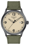 Buy Shop Tissot T Sport Chrono XL Beige Dial Khakhi Green Nylon Strap Watch for Men - T116.617.33.267.00 USA Online