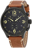 Buy Shop Tissot T Sport Chrono XL Black Dial Brown Leather Strap Watch For Men - T116.617.36.057.00 USA Online