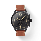 Buy Shop Tissot T Sport Chrono XL Black Dial Brown Leather Strap Watch For Men - T116.617.36.057.00 USA Online