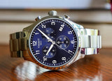 Buy Shop Tissot T Sport Chrono XL Classic Blue Dial Silver Steel Strap Watch For Men - T116.617.11.047.01 USA Online