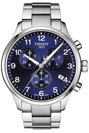 Buy Shop Tissot T Sport Chrono XL Classic Blue Dial Silver Steel Strap Watch For Men - T116.617.11.047.01 USA Online