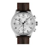 Buy Shop Tissot T Sport Chrono XL Classic Silver Dial Brown Leather Strap Watch For Men - T116.617.16.037.00 USA Online