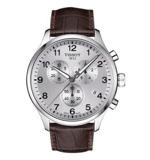 Buy Shop Tissot T Sport Chrono XL Classic Silver Dial Brown Leather Strap Watch For Men - T116.617.16.037.00 USA Online