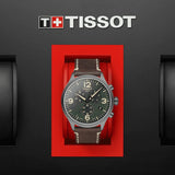 Buy Shop Tissot T Sport Chrono XL Green Dial Brown Leather Strap Watch For Men - T116.617.36.097.00 USA Online