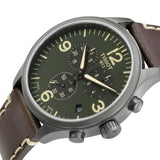 Buy Shop Tissot T Sport Chrono XL Green Dial Brown Leather Strap Watch For Men - T116.617.36.097.00 USA Online
