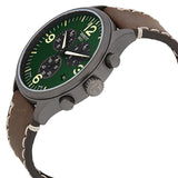 Buy Shop Tissot T Sport Chrono XL Green Dial Brown Leather Strap Watch For Men - T116.617.36.097.00 USA Online