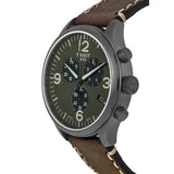 Buy Shop Tissot T Sport Chrono XL Green Dial Brown Leather Strap Watch For Men - T116.617.36.097.00 USA Online