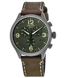 Buy Shop Tissot T Sport Chrono XL Green Dial Brown Leather Strap Watch For Men - T116.617.36.097.00 USA Online