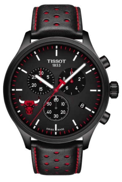 Buy Shop Tissot T Sport Chrono XL NBA Teams Special Chicago Bulls Edition Black Dial Black Leather Strap Watch for Men - T116.617.36.051.00 USA Online