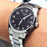 Buy Shop Tissot T-Sport Gent XL Black Dial Silver Steel Strap Watch for Men - T116.410.11.057.00 USA Online