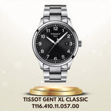 Buy Shop Tissot T-Sport Gent XL Black Dial Silver Steel Strap Watch for Men - T116.410.11.057.00 USA Online
