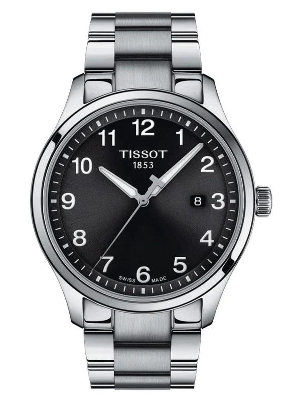 Buy Shop Tissot T-Sport Gent XL Black Dial Silver Steel Strap Watch for Men - T116.410.11.057.00 USA Online