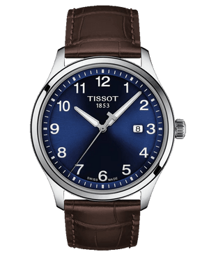 Buy Shop Tissot T-Sport Gent XL Blue Dial Brown Leather Strap Watch for Men - T116.410.16.047.00 USA Online