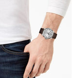 Buy Shop Tissot T-Sport Gent XL Silver Dial Brown Leather Strap Watch for Men - T116.410.16.037.00 USA Online