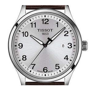 Buy Shop Tissot T-Sport Gent XL Silver Dial Brown Leather Strap Watch for Men - T116.410.16.037.00 USA Online