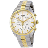 Buy Shop Tissot T Sport PR 100 Chronograph White Dial Two Tone Steel Strap Watch For Men - T101.417.22.031.00 USA Online