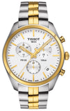 Buy Shop Tissot T Sport PR 100 Chronograph White Dial Two Tone Steel Strap Watch For Men - T101.417.22.031.00 USA Online