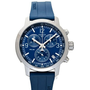 Buy Shop Tissot T Sport PRC 200 Chronograph Blue Rubber Strap Watch For Men - T114.417.17.047.00 USA Online