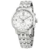Buy Shop Tissot T Sport PRC 200 Chronograph White Dial Silver Steel Strap Watch For Men - T114.417.11.037.00 USA Online