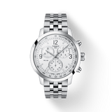 Buy Shop Tissot T Sport PRC 200 Chronograph White Dial Silver Steel Strap Watch For Men - T114.417.11.037.00 USA Online