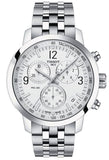 Buy Shop Tissot T Sport PRC 200 Chronograph White Dial Silver Steel Strap Watch For Men - T114.417.11.037.00 USA Online