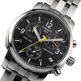 Buy Shop Tissot T Sport PRC200 Chronograph Black Dial Silver Steel Strap Watch for Men - T17.1.586.52 USA Online