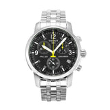 Buy Shop Tissot T Sport PRC200 Chronograph Black Dial Silver Steel Strap Watch for Men - T17.1.586.52 USA Online
