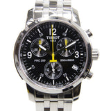 Buy Shop Tissot T Sport PRC200 Chronograph Black Dial Silver Steel Strap Watch for Men - T17.1.586.52 USA Online