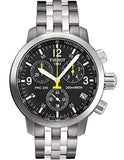 Buy Shop Tissot T Sport PRC200 Chronograph Black Dial Silver Steel Strap Watch for Men - T17.1.586.52 USA Online