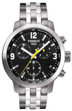 Buy Shop Tissot T Sport PRC200 Chronograph Black Dial Silver Steel Strap Watch for Men - T17.1.586.52 USA Online
