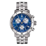 Buy Shop Tissot T Sport PRS 200 Chronograph Blue Dial Silver Steel Strap Watch For Men - T067.417.11.041.00 USA Online