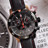 Buy Shop Tissot T Sport PRS 200 Chronograph Grey Dial Black Leather Strap Watch For Men - T067.417.26.051.00 USA Online
