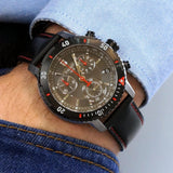 Buy Shop Tissot T Sport PRS 200 Chronograph Grey Dial Black Leather Strap Watch For Men - T067.417.26.051.00 USA Online