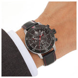 Buy Shop Tissot T Sport PRS 200 Chronograph Grey Dial Black Leather Strap Watch For Men - T067.417.26.051.00 USA Online