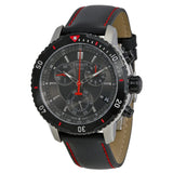 Buy Shop Tissot T Sport PRS 200 Chronograph Grey Dial Black Leather Strap Watch For Men - T067.417.26.051.00 USA Online