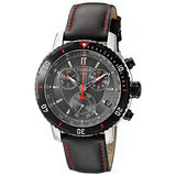 Buy Shop Tissot T Sport PRS 200 Chronograph Grey Dial Black Leather Strap Watch For Men - T067.417.26.051.00 USA Online