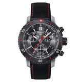 Buy Shop Tissot T Sport PRS 200 Chronograph Grey Dial Black Leather Strap Watch For Men - T067.417.26.051.00 USA Online